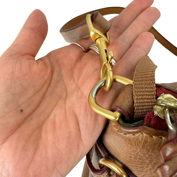 Dooney & Bourke Florentine Bristol Tan Leather Zip Domed Satchel Handbag Purse - Picture 7 of 13